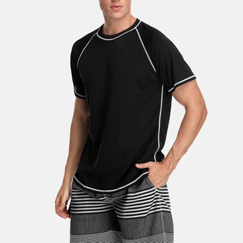 Charmo Mužov Rashguard Dry-Fit Krátke Tričko Mužov Potápanie Košele Surfovať Vyrážka Stráže Top UPF 50+ Priedušný Rashguard T-Shirt Pláž Nosiť
