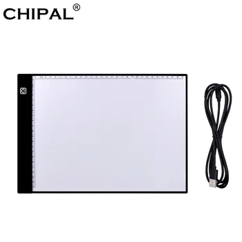CHIPAL A4 Digitálne Kreslenie Tablet Grafické Tablety LED Light Box Pad Elektronické USB Sledovanie Umenie Kópiu Rada Písanie, Maľovanie Tabuľka
