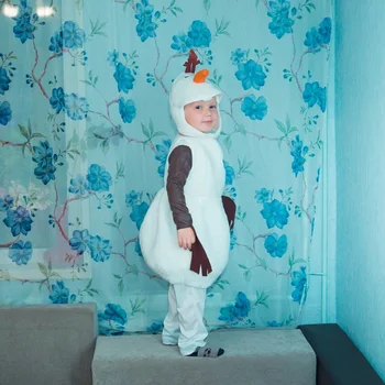 Chlapec Dievča Pohodlný Deluxe Plyšové Rozkošný Dieťa Olaf Halloween Kostým Pre Batoľa Detský Obľúbený Kreslený Film Snehuliak Party Dress-up