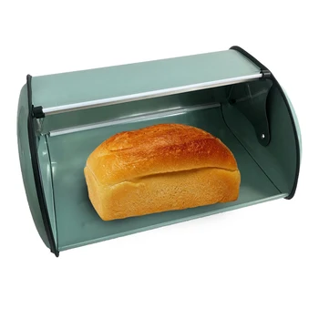 Chlieb Box Bin Skladovacích Kontajnerov, Rolovacích Dverí, Doma, v kaviarni alebo Pekáreň (Zelená)