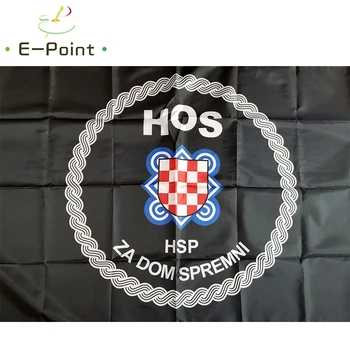 Chorvátskych ozbrojených Síl Vlajka Chorvátsko HOS Príznak 2*3 ft (60*90 cm) 3*5 ft (90*150 cm) Veľkosť Vianočné Dekorácie pre dom a Záhradu