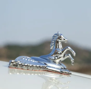 Chrome Kovové Kôň Pony Krídlo Auta, Kapota Ornament Emblémy Odznak Odtlačkový Nálepky