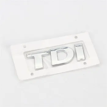 Chrome Zadné Veko Kufra Odznak Odtlačkový Znak TDI 3D Nálepka pre Volkswagen VW Golf Jetta Passat MK4 MK5 MK6 Škoda 7P6 853 675 A 739