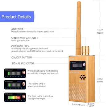 Chyba Detektora, Inovované RF Signálu Detektora, GSM Sledovacie Zariadenie pre Bezdrôtové Audio Chyba Detektora Zariadenia