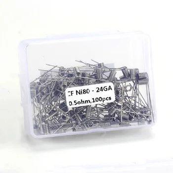 Cievka Otec premade drôt NI80 Cievka 24GA (2 mm), 0.5 ohm pre RTA nádrž rda rozprašovač vape príslušenstvo