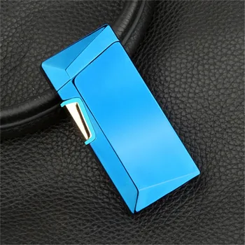 Cigaretové zapaľovače Osobnosti Tvorivý Vetru USB Nabíjanie Dotyk Indukčné dvojoblúk Plazma Zapaľovače Gadgets pre Mužov