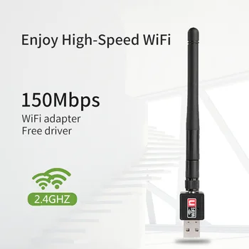 Cioswi USB 2.0 WiFi (Bezdrôtové Sieťové Karty WD-1506B MT7601 150M Adaptér LAN Otočná Anténa pre PC, Notebook, Mini Wi-fi Dongle