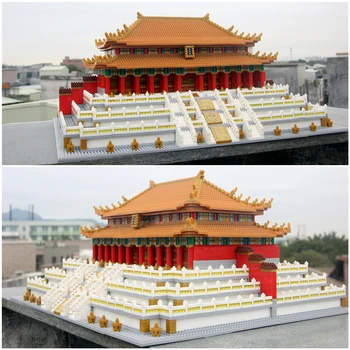 Cisársky Palác Stavebné Bloky Čínskej Architektúry Zakázané Mesto Model Micro Diamond Blok Hračky Pre Deti YZ088