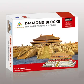 Cisársky Palác Stavebné Bloky Čínskej Architektúry Zakázané Mesto Model Micro Diamond Blok Hračky Pre Deti YZ088