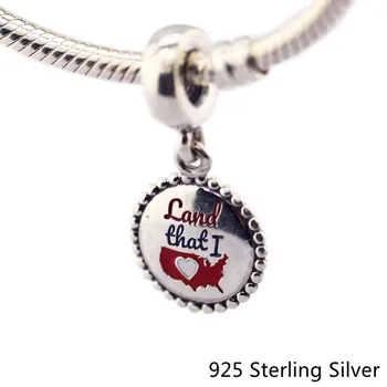 CKK 925 Sterling Silver Pôdy, Ktorú Milujem Visieť Kúzlo, Zmiešané Smalt Pôvodné Korálky Šperky sa Hodí Na Náramky