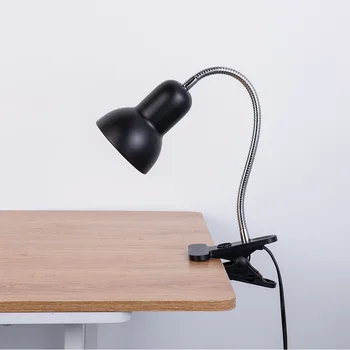 Clip Držiak nastaviteľné LED Stolná lampa 5W Flexibilné Čítania Knihy svetlá stolná lampa pre štúdium izba s led žiarovka E27