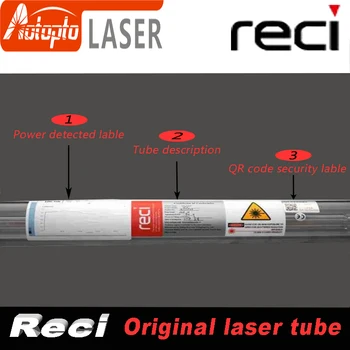 Co2 Laser Objektív Trubice Reci W4 100W 120W 130W Rúry Z4 Pre Co2 Laserové Rezacie Rytie Stroj Dia 80 mm Dĺžky 1400mm S4 V4
