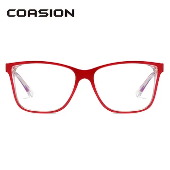 COASION TR90 Modré Svetlo Blokuje Okuliare pre Ženy Štvorcový Rám Bluelight Okuliare Žiarenia Ccomputer Hráčske Okuliare CA1636