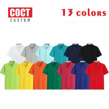 COCT2020 Krátky Rukáv Polo Tričko Vyšívané Krátky Rukáv Business Ležérny Top Osobné Skupinu, LOGO, Vyšívané Mužov a Žien