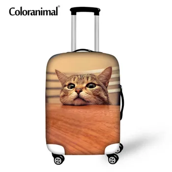 Coloranimal Cute Cat Batožiny Chrániť Kryt 3D Pug Psa Vytlačené Kufor Kufor Prípade Taška Pokrytie Cestovných Príslušenstvo na Zips 18-30 Palec