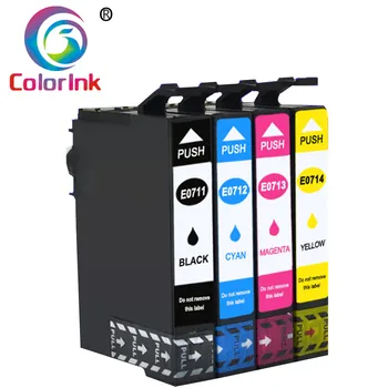 ColorInk 4PK pre Epson T0715 0711 T0711 T0712 T0713 T0714 Atramentové kazety Epson stylus DX8400 DX8450 DX9400 DX9400F (1BK*1C*1M*1Y)