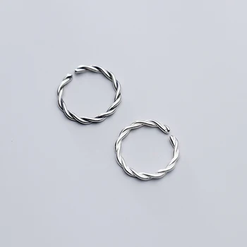COLUSIWEI Kórea Štýl Autentické 925 Sterling Silver Twist Krúžok pre Ženy Zadarmo Veľkosť Jednoduché Strieborné Prstene Módne Jemné Šperky