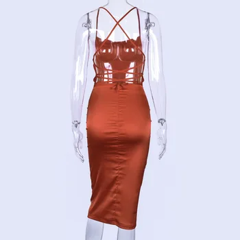 Colysmo Neon Sexy Saténové Šaty Žien Elastické Fit Bodyocn čipky 2020 Letná Party Šaty Backless Dlho Ceruzka Šaty, Oblečenie