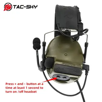 COMTAC III TAC-SKYcomtac iii silikónové chrániče sluchu elektronické zníženie hluku vyzdvihnutie vojenské taktické palubného telefónu streľba headsetFG