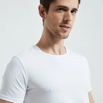 COODRONY Letné Krátke Sleeve T Shirt Mužov Classic Pure Color O tvaru Dna T-Shirt Mužov Oblečenie Bavlnené Tričko Tričko Homme C5017S