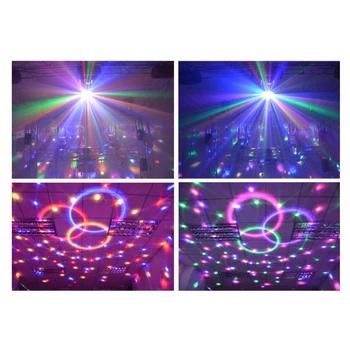 Cool 9 Farba Crystal, Magic Ball Led Fáze Lampa Disco Laserové Svetlo Strany, Svetlá Zvuk, Diaľkové Ovládanie RGB LED Disco Svetlo KTV