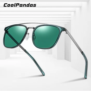 CoolPandas Nové Polarizované slnečné Okuliare Muži Ženy Luxusné Značky Dizajn Fashion Square Rám Gradient Slnečné Okuliare Ženy Dámy oculos