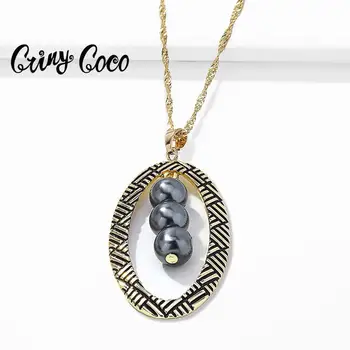 Cring Coco Módne Čierna Perla, Prívesky, Náhrdelníky Žien 2020 Geometrické Korálky Choker Príveskom Náhrdelník Pre Ženy Bijoux Šperky