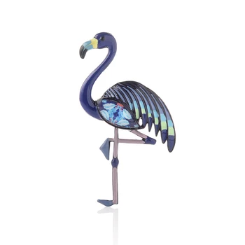 Cring Coco Zvierat Flamingo Swan Brošňa Kolíky pre Ženy Oblečenie Fialová Smalt Zliatiny Cartoon Vták Brošne Pin Brochase Šperky