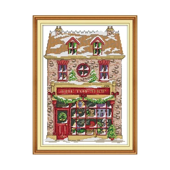 Cross Stitch Stále Života Maľovanie Vianočné Hračky Dom Vytlačené Cross Stitch Auta 11ct 14ct DMC DIY Handwork Výšivky, Výšivky
