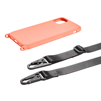 Crossbody puzdro Pre iPhone 11 X XR XS Max 7 8 Plus - Silikónové ozdobná šnúrka na uniforme Mobilný Telefón Mobilný Kryt Držiaka s Krku Kábel prídavné Lano, Popruh