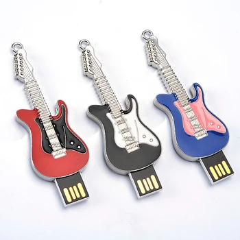 Crystal kov elektrická gitara U disku 4 GB 8 GB 16 GB 32 GB mini roztomilý chlapci a dievčatá darček usb flash disk