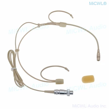 CS90 Bezdrôtový Fáze Spev Ucho Headset Cardioid Mikrofón ZÁKONA pre MiPro Bezdrôtový BeltPack Vysielač 4Pin Zámok