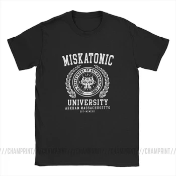Cthulu A Lovecraft Miskatonic Univerzita T-Shirts Mužov Call Of Cthulhu Top Necronomicon Zábavné Bavlna Tees Plus Veľkosť Tričko