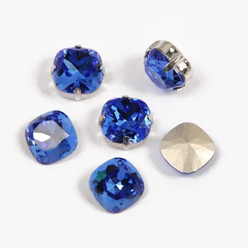 CTPA3bI Všetky veľkosti Sapphire Farba Čalúnenia Rez Šitie krištáľového Skla Kamene Šiť Na Oblečenie Kamienkami Diamantes Montees Šperky Perličiek