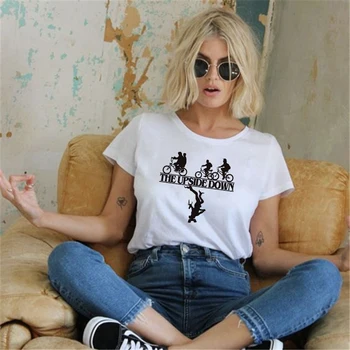 Cudzinec Veci T Shirt Ženy Vytlačené módne Bežné biely Top Tričko krátky rukáv grafické T-shirt Oblečenie Harajuku Vtipné videá