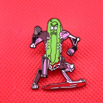 Cyborg Náleve Rick skateboard klopě pin zábavný a unikátny kreslený milovníkov darček