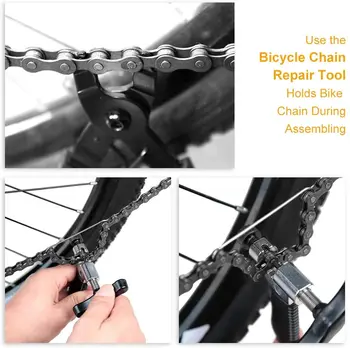 Cyklistické Reťazca Repair Tool Kit, Bike Master Odkaz Kliešte Odstraňovač Reťazca Istič Splitter Cut & Reťazca Opotrebenia Checker