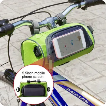 Cyklistické Tašky, Cyklistické Prenosné Predné Sedadlo Taška na Riadidlá Transparentný Dotykový Displej pre Telefón pre Puzdro MTB Bike Taška