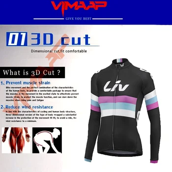 Cyklistický Dres 2020 LIV Pro team Lete Dlhý Rukáv Muž MTB Cyklistické Oblečenie Ropa Ciclismo Maillot Rýchle Suché Cyklistické Tričko