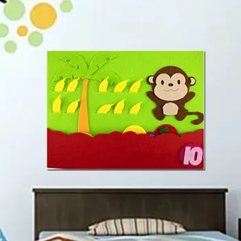 Cítil Handričkou DIY Deti, Vzdelávacie Hračky Digitálne Kognitívne Dieťa Montessori Detské Deti Opice Banán Raného Vzdelávania Nástroje