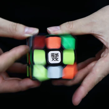 D-FantiX Moyu Aolong V2 3x3 Rýchlosť Kocka 3x3x3 Magic Cube Black Rozšírené Vydanie Puzzle, Hračky pre Deti, Dospelých, Študentov