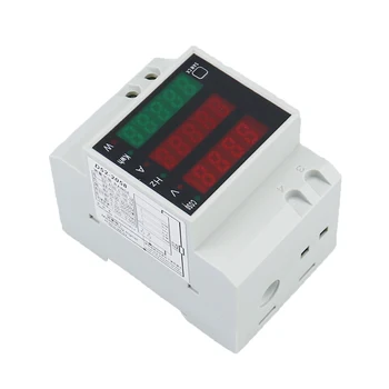 D52-2058 Wattmeter Din lištu Volt aktuálne Meter účinník digitálny merač AC80-300V multi-function kwh Hz meter 0-100A