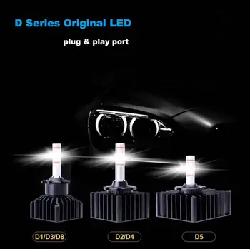 D5S D1S D3S D8S D2S/R D4S/R Origianl LED Auto Svetlomety LED Žiarovky Svetlometu Auto Svetlomet 70W HID, Držiak Na LED Plug & Play Port