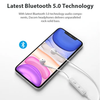 DACOM G03T Bluetooth Slúchadlá V5.0 Bezdrôtové Slúchadlá Vstavaný Mikrofón Stereo Športové Headset Bluetooth pre iPhone Samsung