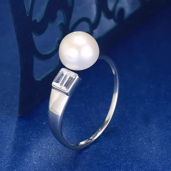 Dainashi originálne 925 sterling silver pearl resizable krúžky jemné šperky s AAA zico pre office/kariéra vianočné darčeky
