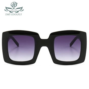 D&T 2020 Nové Námestie slnečné Okuliare Ženy Muži Obdĺžnik Farba Objektív PC Rám Vintage Retro Dizajnér Značky Black Strany slnečné Okuliare UV400
