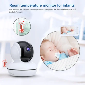 DANMINI Baby Monitor Video 860Q 5in 720p Hd Digital Audio Dieťa Fotoaparát Plače, Alarm, Nočné Videnie Talkie Sitter Eletronica Monitor