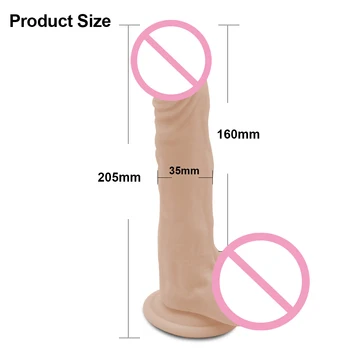 DB170-205 New Skin pocit, Realistický Penis, Dildo S Prísavkou Sexuálne Hračky pre Ženy, Sex Produkty Ženská Masturbácia Kohút