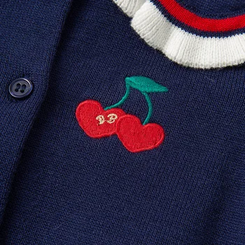 DBM16935 dave bella jar dieťa dieťa dievčatá módne cartoon cardigan deti batoľa kabát deti roztomilý pletený sveter