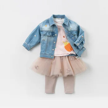 DBZ13756 dave bella jar baby dievčatá módne cartoon oka nohavice deti plnej dĺžke deti nohavice infant batoľa nohavice
